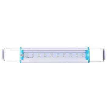 28.5CM Aluminum Adjustable LED Aquarium Light  Fish Tank Panel Lamp Blue+White AC220V