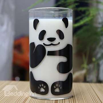 290ML Cute Panda Pattern Glass Milk Cup Coffee Cup