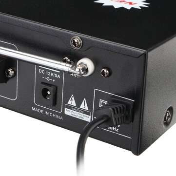 2CH bluetooth HIFI Stereo Power Amplifier Digital Audio Tuner Support FM Radio 2 Microphone USB SD H