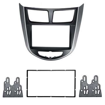 2DIN Car Refitting Radio Stereo Fascia Frame Panel DVD Trim Kit for HYUNDAI i-25 i25 Accent Solaris
