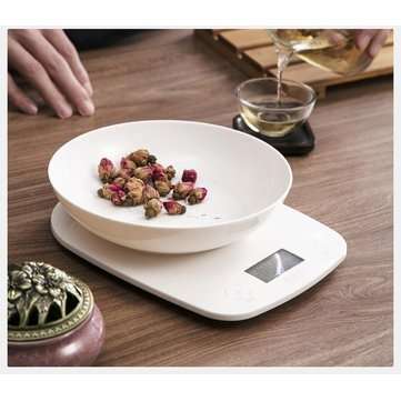 2g-5kg ABS Portable Electronic Kitchen Scale LCD Display Intelligent Touch Switch Baking Scale w/ De