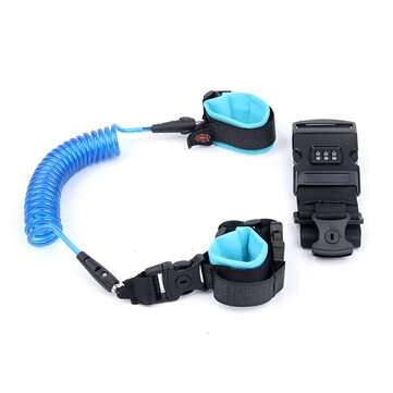 2-in-1 Kid Toddler Wrist Waist Link Baby Child Safety Belt Lock Harness Anti Lost ... (COLOR1: BLUE)