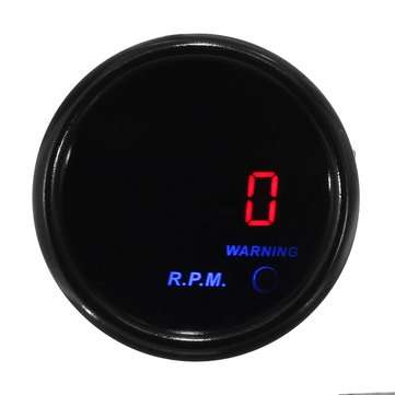 2inch 52mm 0-9000RPM Tachometer Tacho Gauge Digital LED Display Black Face Meter