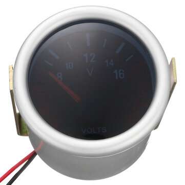 2Inch 52MM 12V White & Red LED Car Boat 8-16 Voltmeter Volt Voltage Gauge Meter