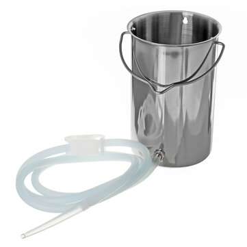 2L Non-Toxic Stainless Steel Enema Bucket Tools Kit Douche 2M Tube Reusable Medical Detox Enema Buck