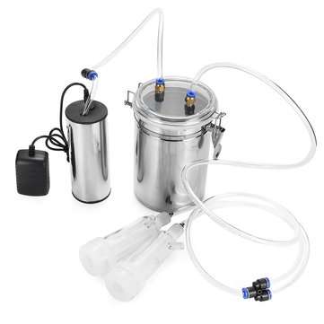 2L Stainless Steel Electric Ewe Milking Machine Vacuum Pump Milker AU/EU/US Plug (PLUG: EUPLUG)