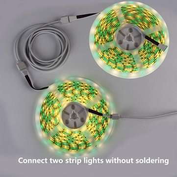 2M 5Pin RGBW Extension Cable Cord Wire + 4PCS Needle Connectors for 5050 3528 RGB RGBW LED Strip lig