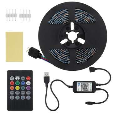2M 60 LED bluetooth String Light 5V USB Tape Dimmable Strip Lamps RGB IR Remote Christmas Decoration