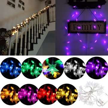 2M 20LEDs Fairy Light String LED Battery Powered Romantic Star Party Xmas Garden Decor (COLOR.: RED)