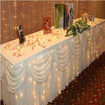 2M X 2M White Stage Background Backdrop Drape Curtain Swags Wedding Party  US
