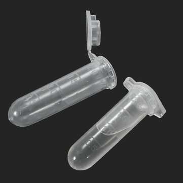 2ml Test Tube Centrifuge Vial Clear Plastic with Snap Cap for Lab Laboratory