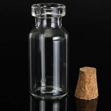 2ml Glass Bottle Small Tiny Empty Clear Vials with Cork 16x35mm