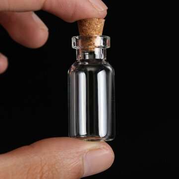 2ml Glass Bottle Small Tiny Empty Clear Vials with Cork 16x35mm