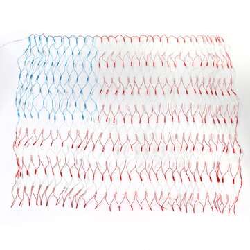 2MX1M 390LED American Flag Net Light Outdoor String Lamp Yard Home Waterproof US Plug 30V