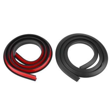 2PCS 1.5M2CM Rubber Car Mudguard Trim Strip Wheel Arch Protection Moldings Black