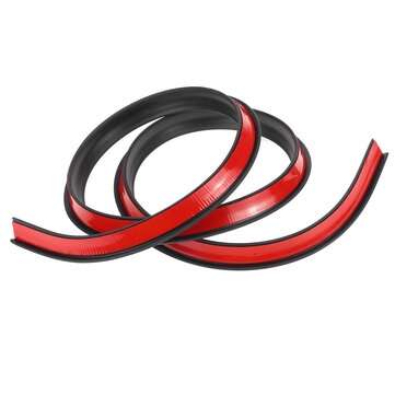2PCS 1.5M2CM Rubber Car Mudguard Trim Strip Wheel Arch Protection Moldings Black