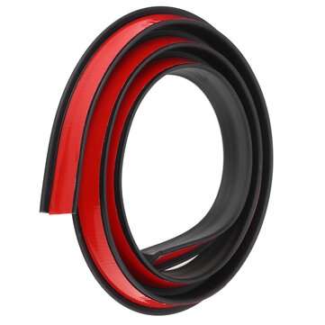 2PCS 1.5M2CM Rubber Car Mudguard Trim Strip Wheel Arch Protection Moldings Black