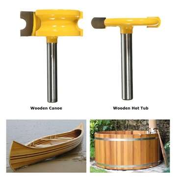 2pcs 1/4 Inch Shank Canoe Flute and Bead Router Bits Set For Woodworking