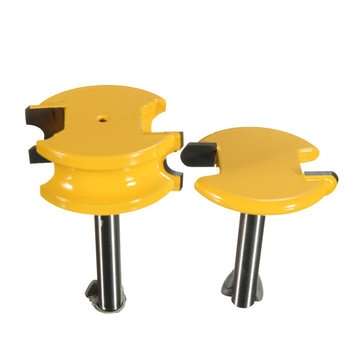 2pcs 1/4 Inch Shank Canoe Flute and Bead Router Bits Set For Woodworking