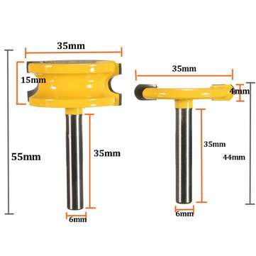 2pcs 1/4 Inch Shank Canoe Flute and Bead Router Bits Set For Woodworking