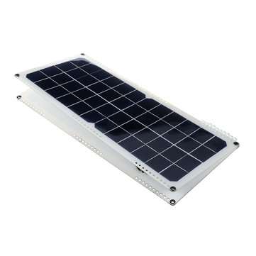 2Pcs 10W 14V Monocrystalline Silicon Solar Panel Suppot Dual USB/Connecting in Parallel/IP65 Waterpr