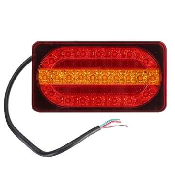 2PCS 12V 24LED Rear Tail Light Turn Signal Running Brake Lamp for Van Trailer Truck