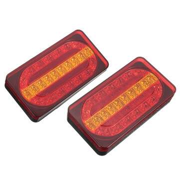 2PCS 12V 24LED Rear Tail Light Turn Signal Running Brake Lamp for Van Trailer Truck