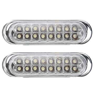 2PCS 12V 2W Car Daytime Running DRL Fog White 16 LED Light Lamp