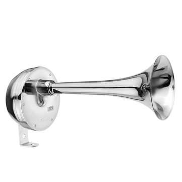 2Pcs 12V 126db 130hz Single Chrome Metal Electric Horn Short Tube
