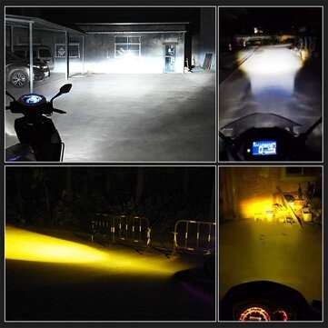 2pcs 12V-80V 12W 1200LM Motorcycle H4 LED Headlight Bulb Super Bright Moto Lens Headlamp Hi/Lo Beam