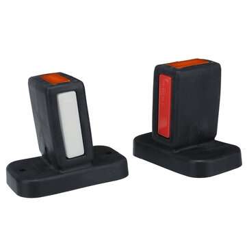 2PCS 12V-24V LED Side Marker Lights Indicator Rubbers Lamp Trailer Truck Outline