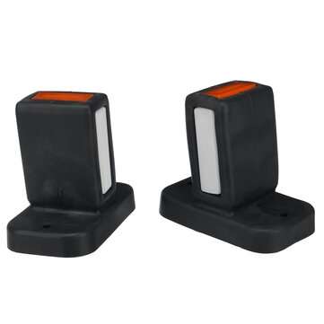 2PCS 12V-24V LED Side Marker Lights Indicator Rubbers Lamp Trailer Truck Outline