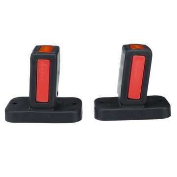 2PCS 12V-24V LED Side Marker Lights Indicator Rubbers Lamp Trailer Truck Outline