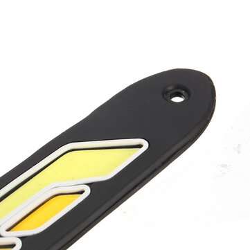 2Pcs 12V COB LED Car DRL Daytime Running Lights Strip Yellow & White Dual Color Turn Signal Fog DayL