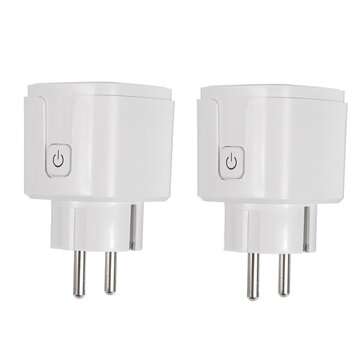 2pcs 15A EU DoHome HomeKit WiFi Smart Plug Home Power Switch Socket Outle 2.4GHzNet Works with Alexa