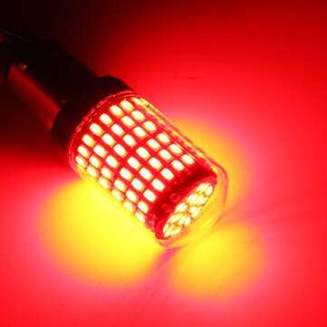 2PCS 144LED 12V Car Light Bulbs Turn Signal Brake Lamp High Brightness Canbus Revers... (COLOR: RED)
