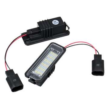 2PCS 18 LED License Number Plate Car Lights For VW Golf MK4 MK5 MK6  Passat Lupo Polo 9N