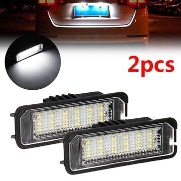 2PCS 18 LED License Number Plate Car Lights For VW Golf MK4 MK5 MK6  Passat Lupo Polo 9N