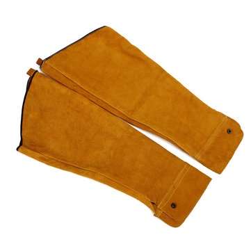 2pcs 23.6inch Cowhide Split Leather Welding Sleeves Protective Heat Arm Sleeve Tool
