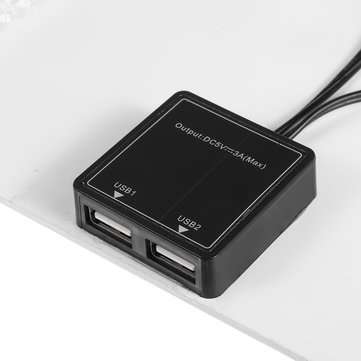 2Pcs 20W 16V 1.25A Monocrystalline Silicon Rear Junction Box Solar Panel + 4 x Spring +  Cables