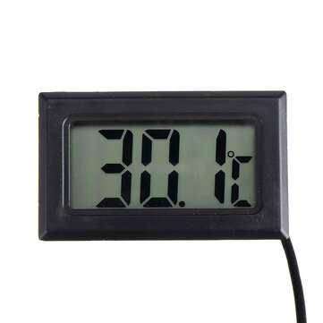 2Pcs 1M Thermometer Electronic Digital Display FY10 Embedded Thermometer Indoor and Outdoor Temperat