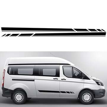 2PCS 240x11cm Side Body Stripe Sticker Decal For VW Transporter T4 T5 T6 Camper