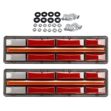 2PCS 24V LED Tail Light Turn Signal Running Brake Steering Lamp Waterproof Shockpr... (LENGTH: 46CM)