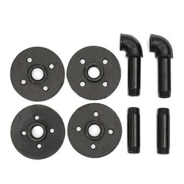 2pcs 3/4 Inch Iron Pipe Shelf Bracket Industrial Pipe Scaffold Board Shelf Brackets