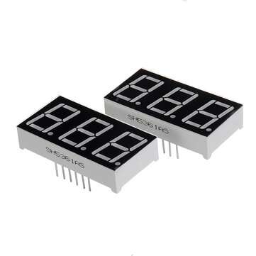 2Pcs 5361AS 0.56 inch LED Digital Tube Three-digit Common Cathode Bright Red Light