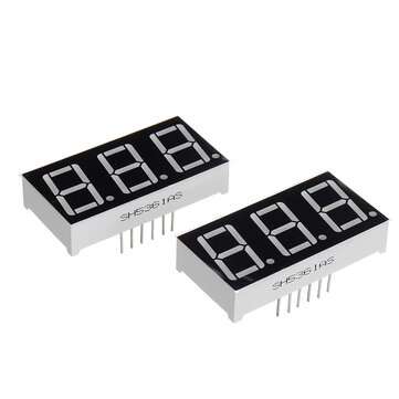 2Pcs 5361AS 0.56 inch LED Digital Tube Three-digit Common Cathode Bright Red Light