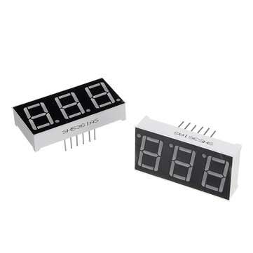 2Pcs 5361AS 0.56 inch LED Digital Tube Three-digit Common Cathode Bright Red Light