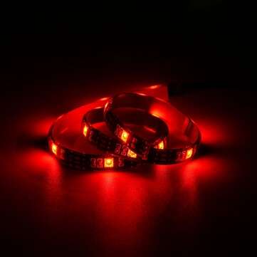 2PCS 50CM DC5V USB Powered LED Strip Light Waterproof 5050 RGB Computer TV Backlight Kit + Remote Co
