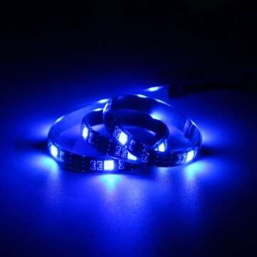 2PCS 50CM DC5V USB Powered LED Strip Light Waterproof 5050 RGB Computer TV Backlight Kit + Remote Co
