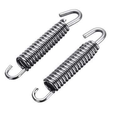 2Pcs 60mm Stainless Steel Exhaust Muffler Springs/Expansion Chambers Manifold Link pipe